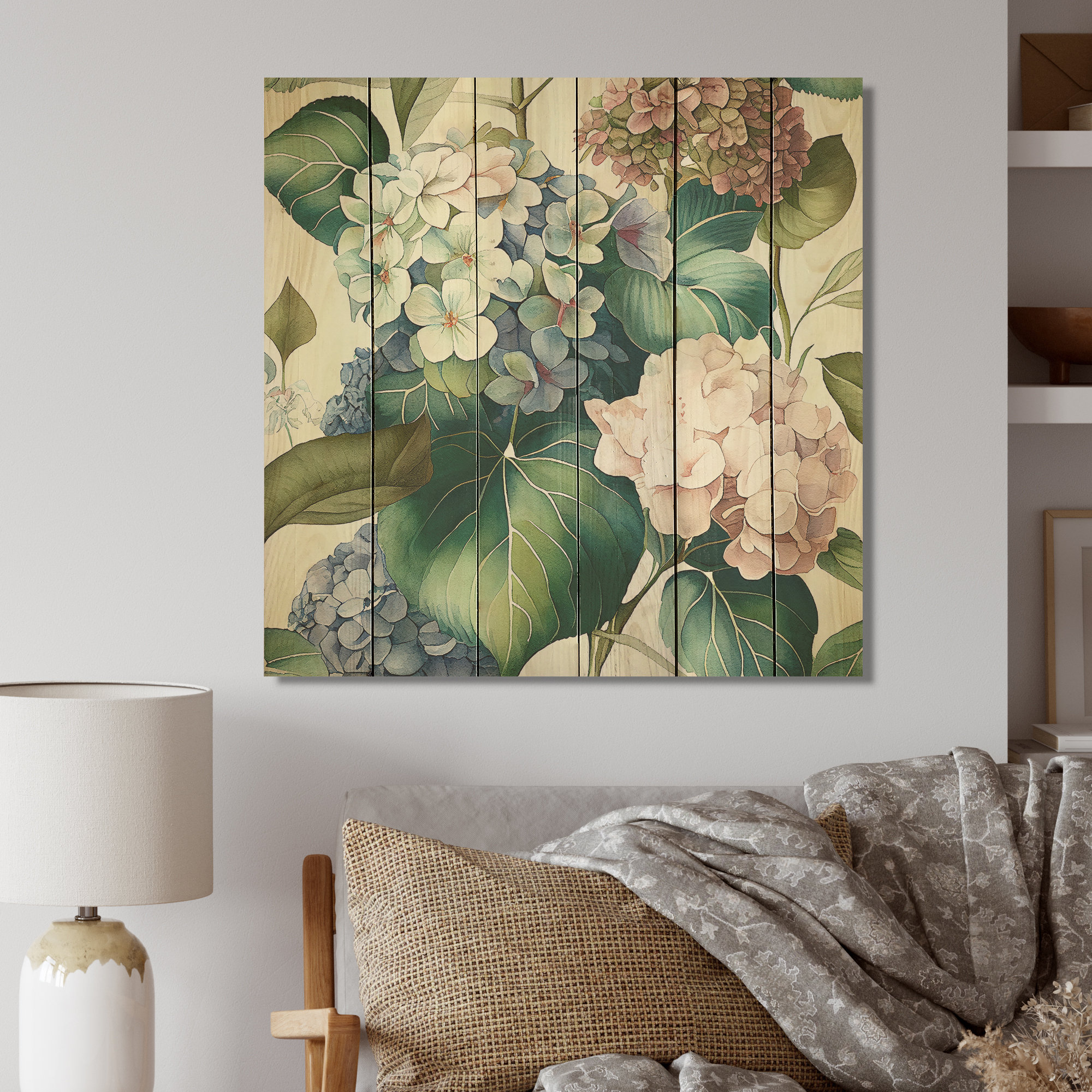 Lark Manor™ Anastassios - Floral Wood Wall Art - Natural Pine Wood